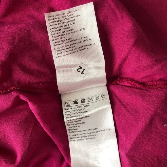 ba&sh Ilo Top 3/4 Sleeve Split Neck Embroidered Bib Fuchsia Pink NWT Size XS - Picture 11 of 13